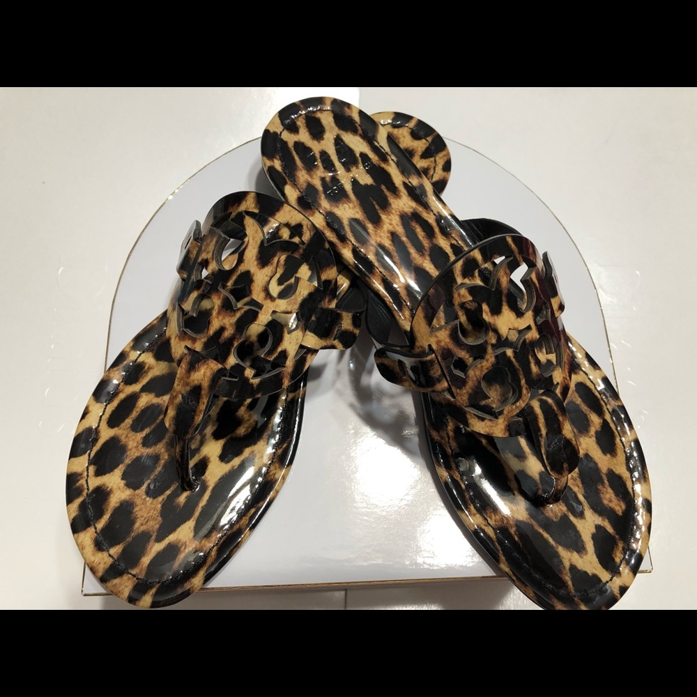 Tory Burch Natural Leopard Print Millers